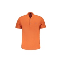 Napapijri Men's Orange Cotton Polo Shirt - M