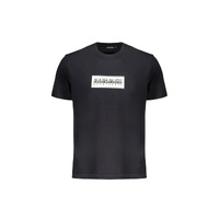 Napapijri Men's Black Cotton T-Shirt - XL