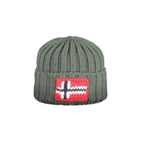 Napapijri Men's Green Acrylic Hats &amp; Cap - One Size