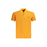 Napapijri Men's Orange Cotton  Polo Shirt - M