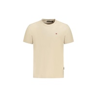 Napapijri Men's Beige Cotton  T-Shirt - L