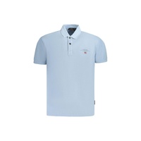 Napapijri Men's Light Blue Cotton  Polo Shirt - S