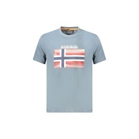Napapijri Men's Gray Cotton  T-Shirt - M