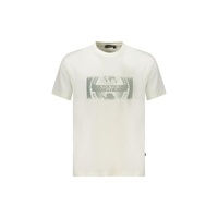 Napapijri Men's White Cotton  T-Shirt - M