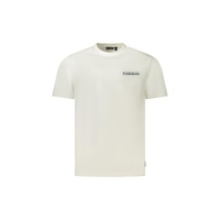 Napapijri Men's White Cotton  T-Shirt - 2XL
