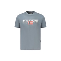 Napapijri Men's Gray Cotton  T-Shirt - M