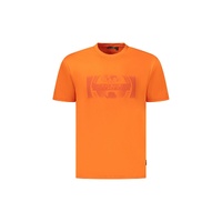 Napapijri Men's Orange Cotton  T-Shirt - M