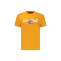Napapijri Men's Orange Organic Cotton  T-Shirt - M