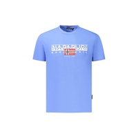 Napapijri Men's Blue Cotton  T-Shirt - L