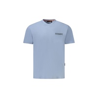 Napapijri Men's Light Blue Organic Cotton  TShirt - L