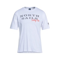 North Sails Men's Pristine White Rubber Logo Tee - M