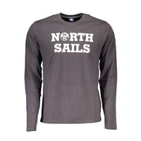 North Sails Men's Elegant Gray Long-Sleeve Cotton Tee - 2XL