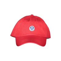 North Sails Men's Elegant Red Cotton Cap with Logo Visor - One Size