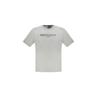 North Sails Men's Gray Cotton  T-Shirt - 2XL