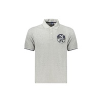 North Sails Men's Gray Cotton  Polo Shirt - L