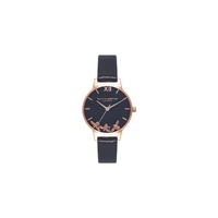 Olivia Burton Women's Black Synthetic Leather Watch - One Size