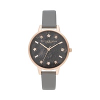 Olivia Burton Women's Gray Leather Watch - One Size