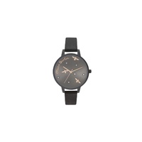 Olivia Burton Women's Black Leather Watch - One Size