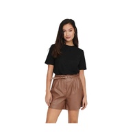 Only Women's Black Cotton Tops &amp; T-Shirt - 44 IT