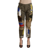 Dolce &amp; Gabbana Women's Green Military Cargo Trouser Cotton Pants - 40 IT