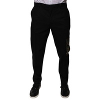 Dolce &amp; Gabbana Men's Black Cotton  Cargo Casual Pants - 52 IT