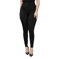 Dolce &amp; Gabbana Women's Black Nylon High Waist Slim Fit Pants - 40 IT