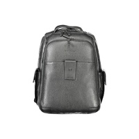 Piquadro Men's Black Leather Backpack - One Size