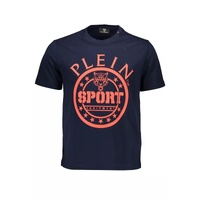 Plein Sport Men's Blue Cotton T-Shirt - L