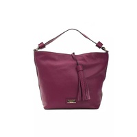 Pompei Donatella Women's Elegant Burgundy Leather Shoulder Bag - One Size