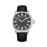 Police Men's Black Leather Watch - One Size