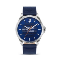 Police Men's Blue Leather Watch - One Size