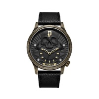 Police Men's Black Leather Watch - One Size
