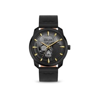 Police Men's Black Leather Watch - One Size