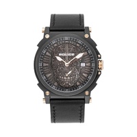Police Men's Gray Leather Watch - One Size