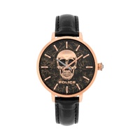 Police Women's Black Leather Watch - One Size
