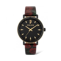 Police Women&#39;s Red Stainless Steel Watch - One Size