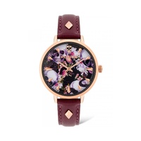 Police Women's Red Leather Watch - One Size