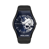 Police Men's Black Leather Watch - One Size