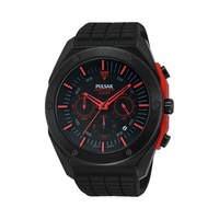 Pulsar Men's Black Rubber Watch - One Size