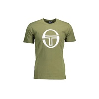 Sergio Tacchini Men's Green Cotton T-Shirt - L