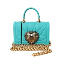 Dolce &amp; Gabbana Women&#39;s Turquoise Silicone Devotion Heart Cover Bag Airpods Case - One Size