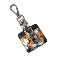 Dolce &amp; Gabbana Women's Multicolor Camouflage Print Leather Logo Metal Airpods Case - One Size