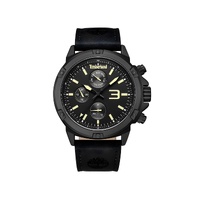 Timberland Men's Black Leather Watch - One Size
