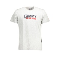 Tommy Hilfiger Men's Gray Cotton  T-Shirt - 2XL