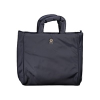 Tommy Hilfiger Women's Chic Blue Contrast Detail Handbag with Logo - One Size