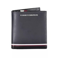 Tommy Hilfiger Men's Blue Leather Wallet - One Size
