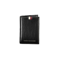 Tommy Hilfiger Men's Black Leather Wallet - One Size