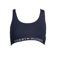 Tommy Hilfiger Women's Blue Cotton  Sports Bra - XS