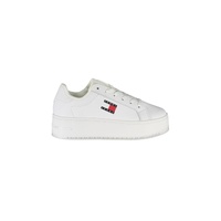 Tommy Hilfiger Women's White Polyester Sneaker - 37 EU