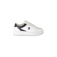 Tommy Hilfiger Women&#39;s White Polyester Sneaker - 38 EU